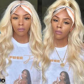 Affordable&Beginner Friendly College Girl Must Have Blonde Body Wave Headband Wig